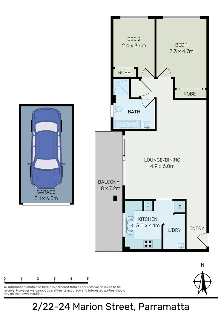 Floorplan of Homely apartment listing, 2/22-24 Marion Street, Parramatta NSW 2150
