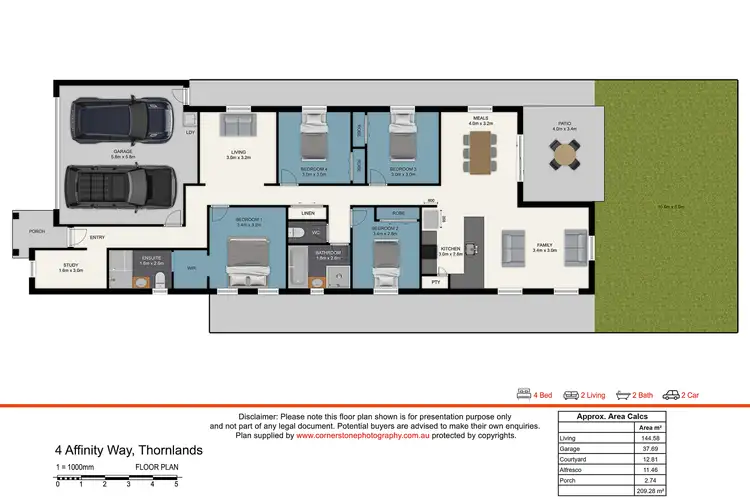 Floorplan of Homely house listing, 4 Affinity Way, Thornlands QLD 4164