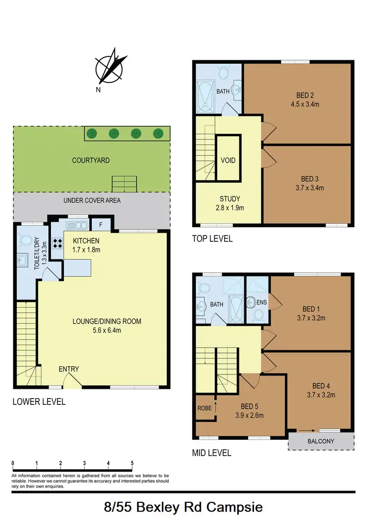 Floorplan of Homely townhouse listing, 55 Bexley Road, Campsie NSW 2194