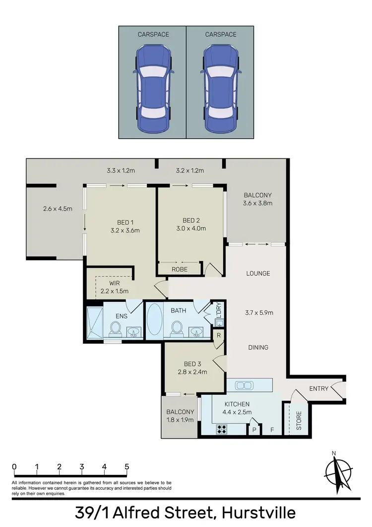 Floorplan of Homely apartment listing, 39/1 Alfred Street, Hurstville NSW 2220