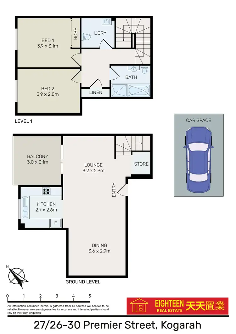 Floorplan of Homely apartment listing, 27/26-30 Premier Street, Kogarah NSW 2217