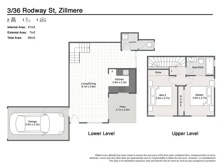 Floorplan of Homely townhouse listing, 3/36 Rodway Street, Zillmere QLD 4034