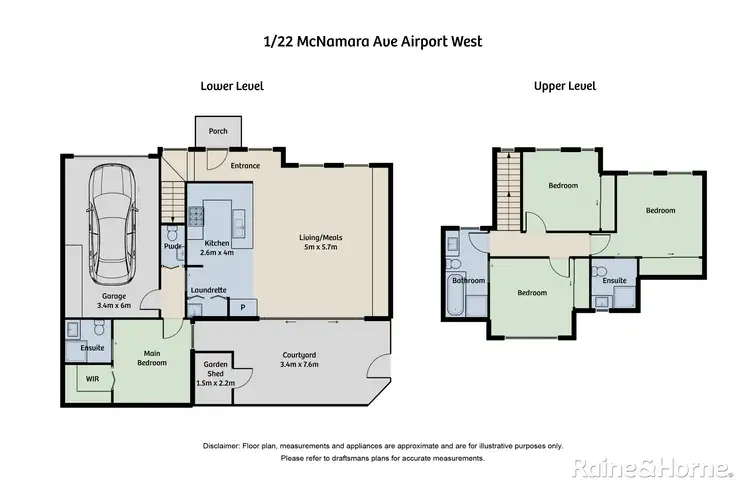 Floorplan of Homely townhouse listing, 1/22 McNamara Avenue, Airport West VIC 3042