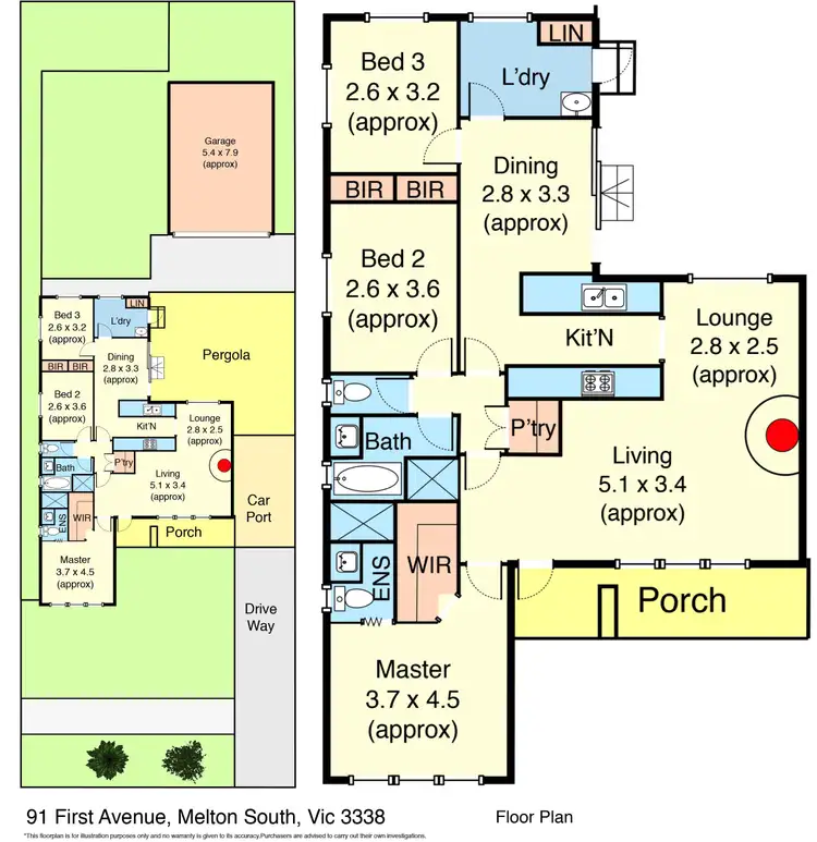 Floorplan of Homely house listing, 91 First Avenue, Melton South VIC 3338