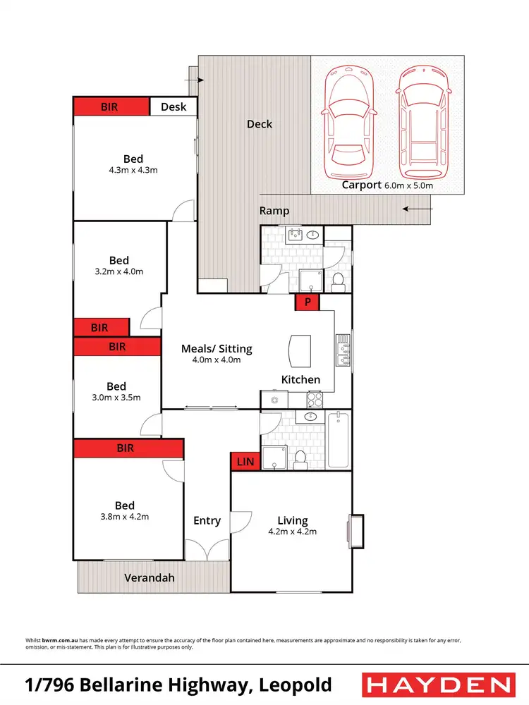 Floorplan of Homely house listing, 1/796 Bellarine Highway, Leopold VIC 3224