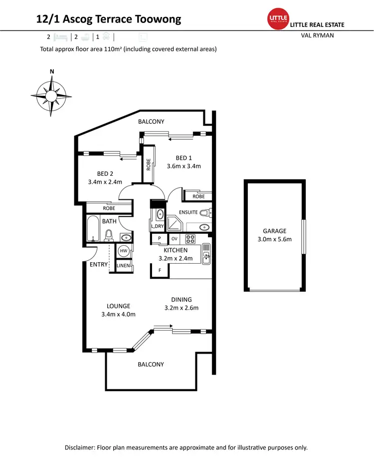 Floorplan of Homely unit listing, 12/1 Ascog Terrace, Toowong QLD 4066