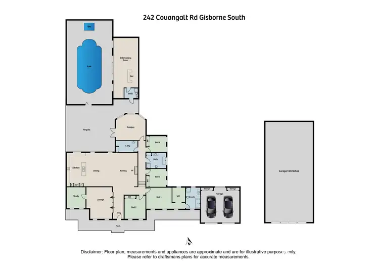 Floorplan of Homely house listing, 242 Couangalt Road, Gisborne South VIC 3437