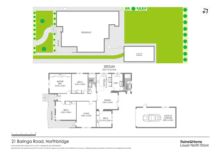 Floorplan of Homely house listing, 21 Baringa Road, Northbridge NSW 2063