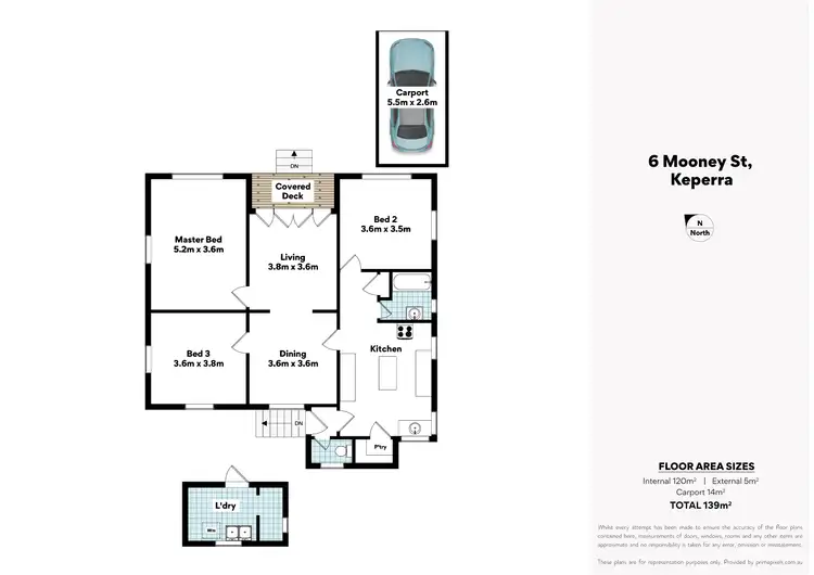 Floorplan of Homely house listing, 6 Mooney St, Keperra QLD 4054