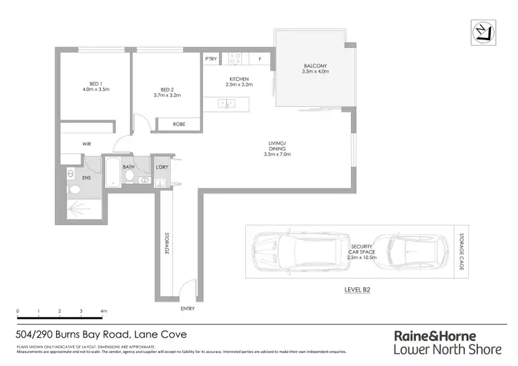 Floorplan of Homely apartment listing, 504/290 Burns Bay Road, Lane Cove NSW 2066