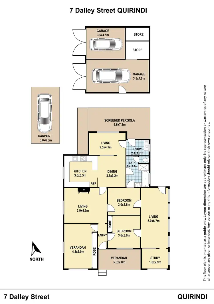 Floorplan of Homely house listing, 7 Dalley Street, Quirindi NSW 2343