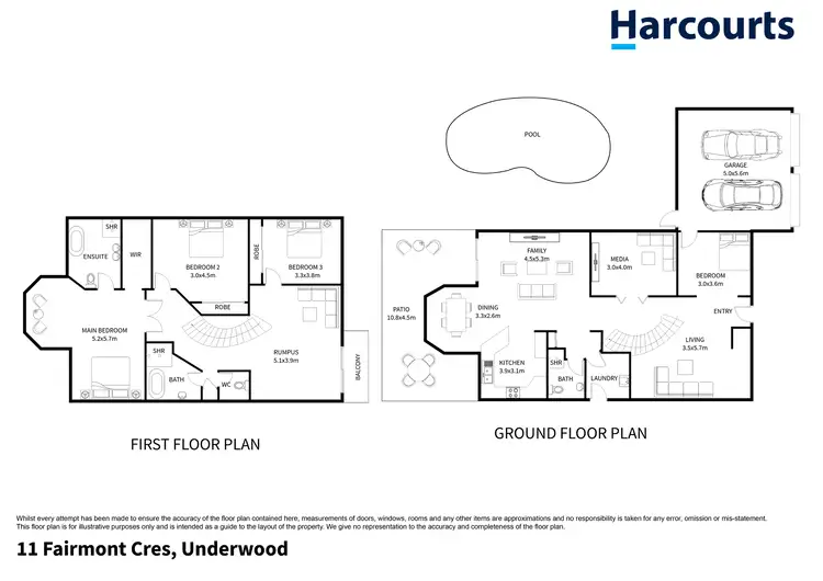 Floorplan of Homely house listing, 11 Fairmont Crescent, Underwood QLD 4119