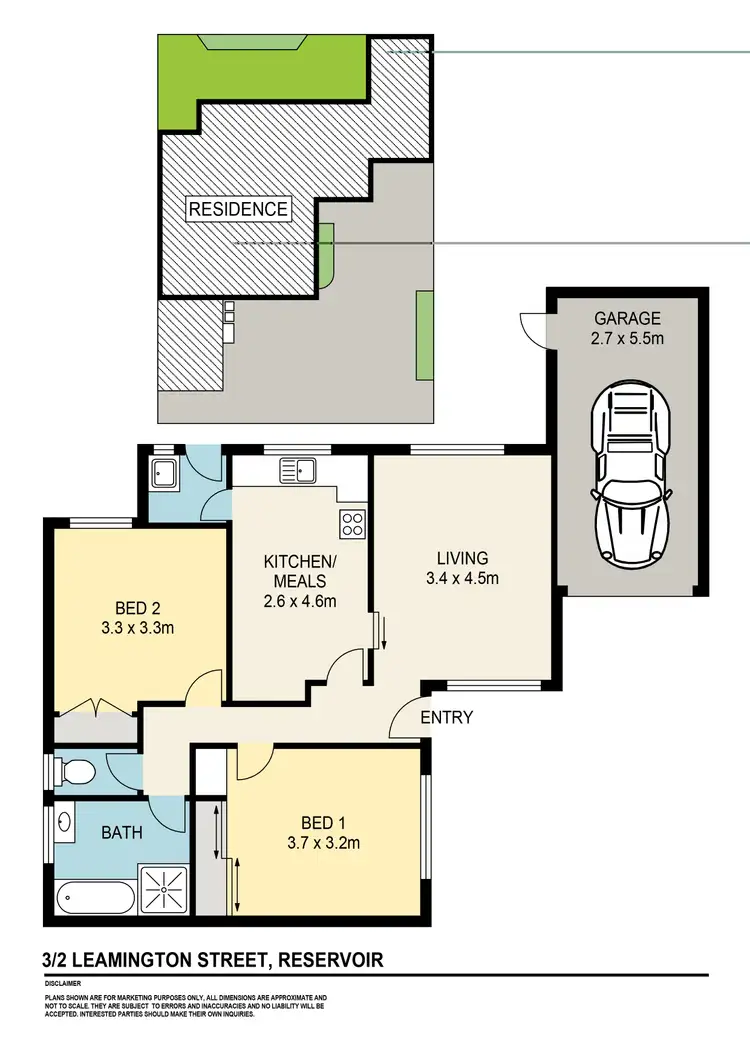 Floorplan of Homely unit listing, 3/2 Leamington Street, Reservoir VIC 3073