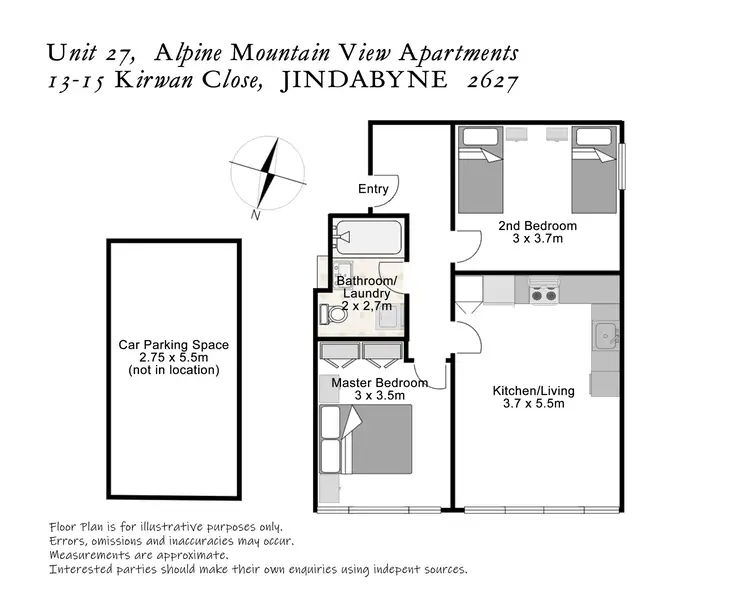 Floorplan of Homely apartment listing, 27/13-15 Kirwan Close, Jindabyne NSW 2627