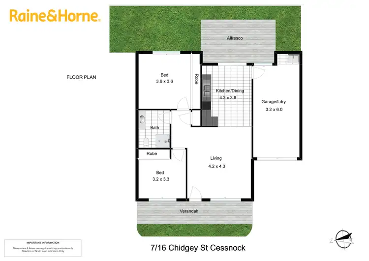 Floorplan of Homely villa listing, 7/16 Chidgey Street, Cessnock NSW 2325