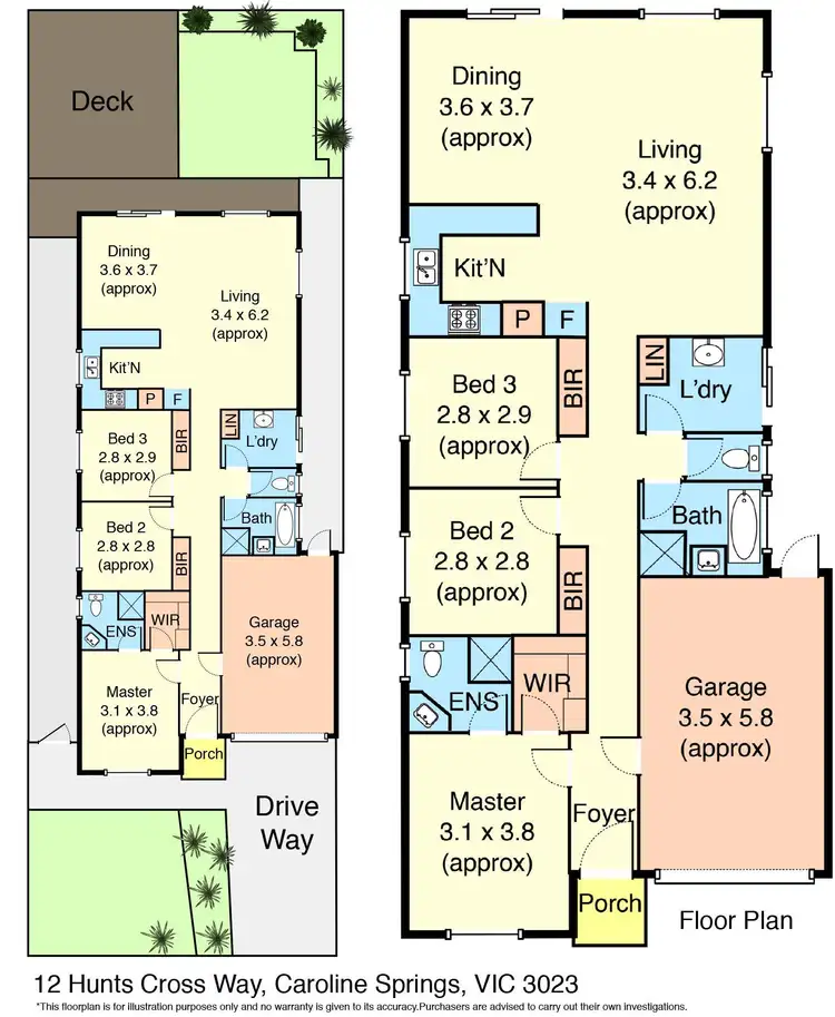 Floorplan of Homely house listing, 12 Hunts Cross Way, Caroline Springs VIC 3023