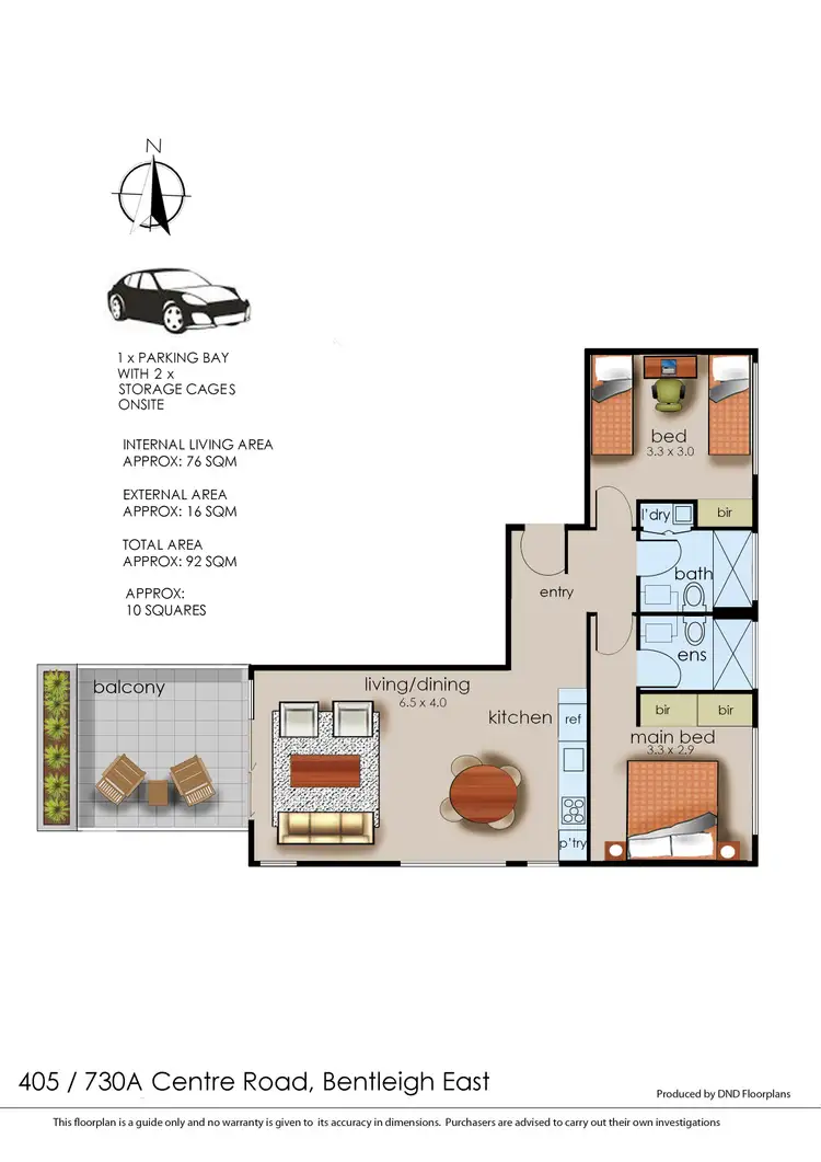 Floorplan of Homely apartment listing, 405/730A Centre Road, Bentleigh East VIC 3165