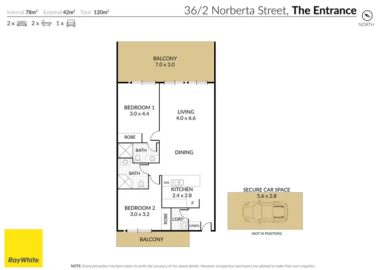 Floorplan of Homely apartment listing, 36/2 Norberta Street, The Entrance NSW 2261
