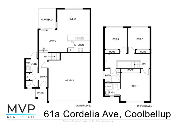 Floorplan of Homely townhouse listing, 61A Cordelia Avenue, Coolbellup WA 6163