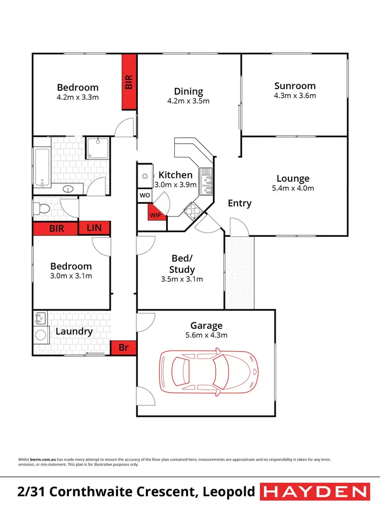 Floorplan of Homely house listing, 2/31 Cornthwaite Crescent, Leopold VIC 3224