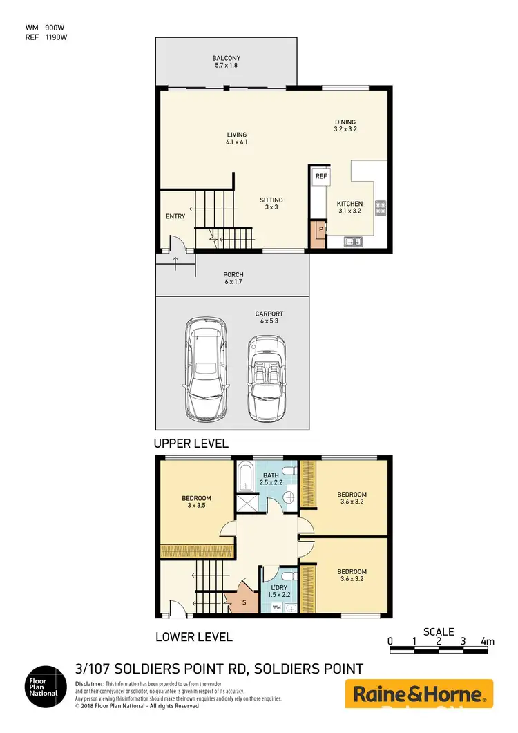 Floorplan of Homely unit listing, 3/107 Soldiers Point Road, Soldiers Point NSW 2317