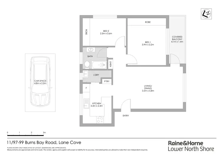 Floorplan of Homely apartment listing, 11/97-99 Burns Bay Road, Lane Cove NSW 2066