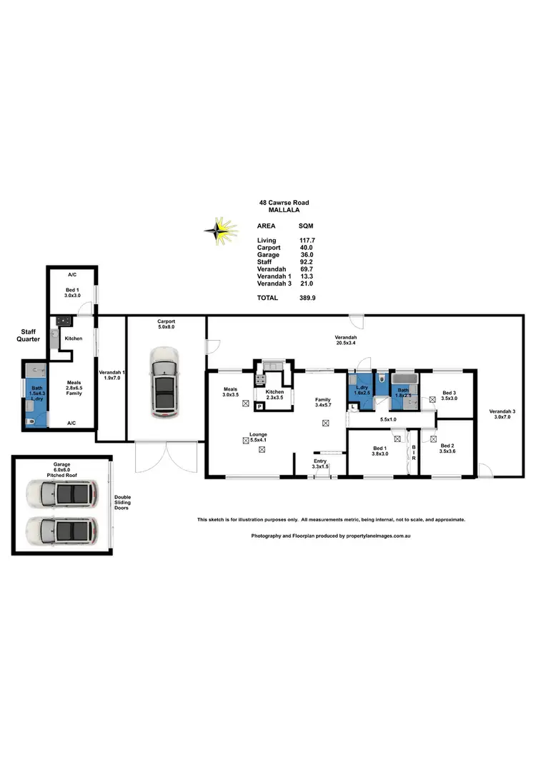 Floorplan of Homely rural property listing, 48 Cawrse Road, Mallala SA 5502