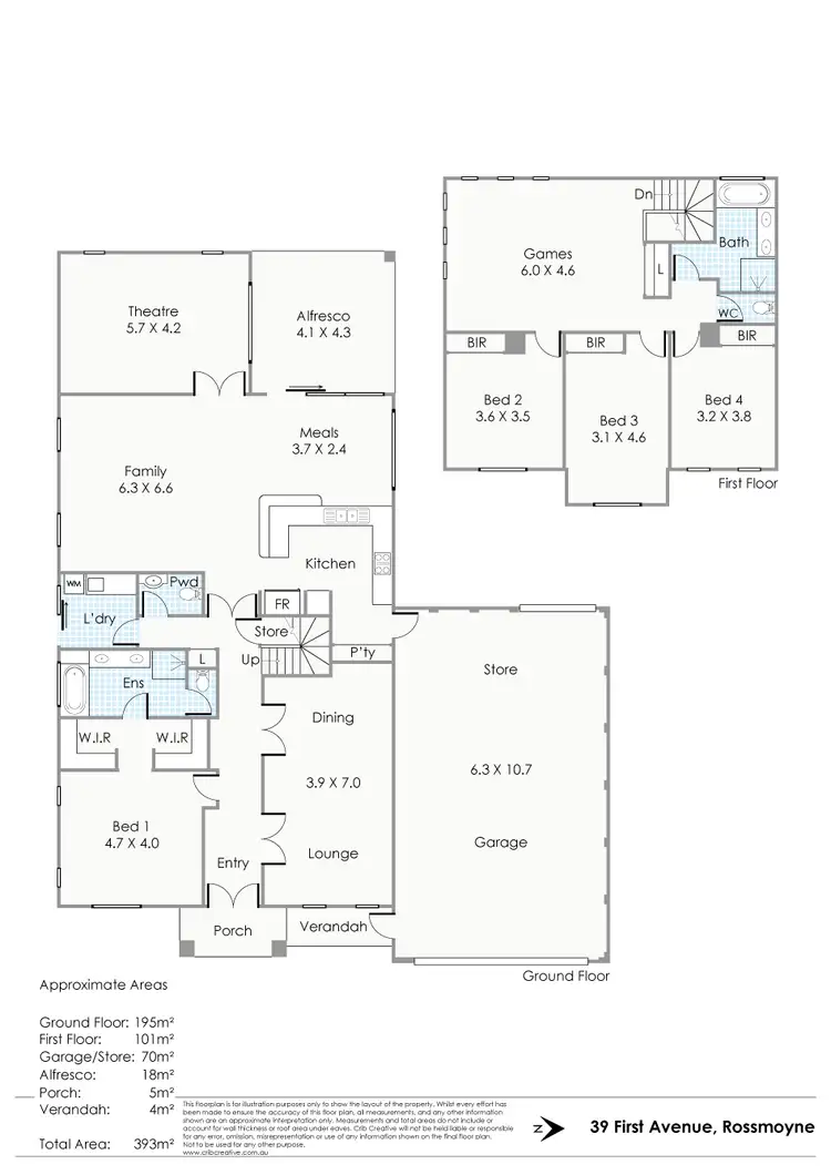 Floorplan of Homely house listing, 39 First Avenue, Rossmoyne WA 6148