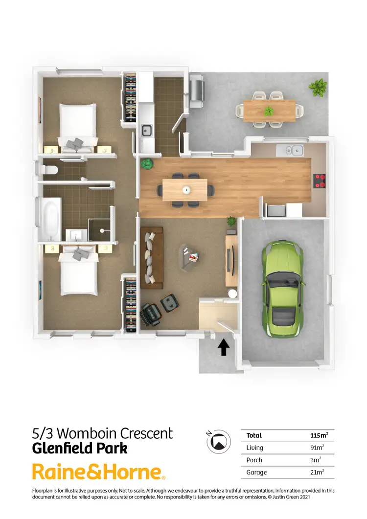Floorplan of Homely house listing, 5/3 Womboin Crescent, Glenfield Park NSW 2650