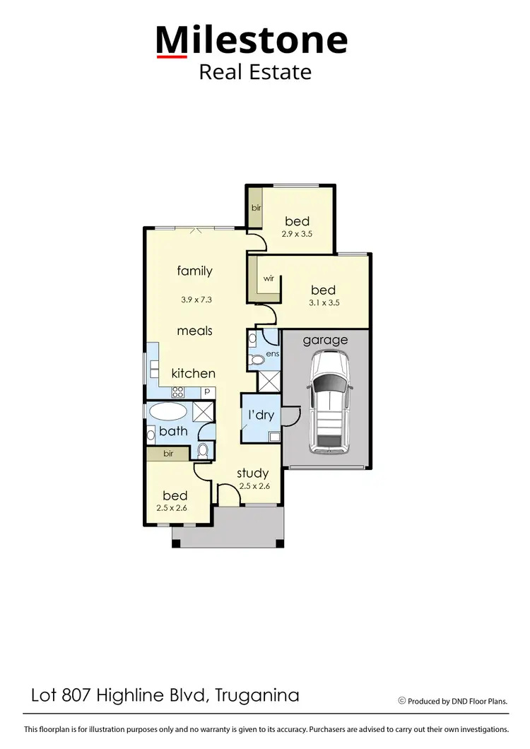 Floorplan of Homely house listing, 101 Highline Boulevard, Truganina VIC 3029