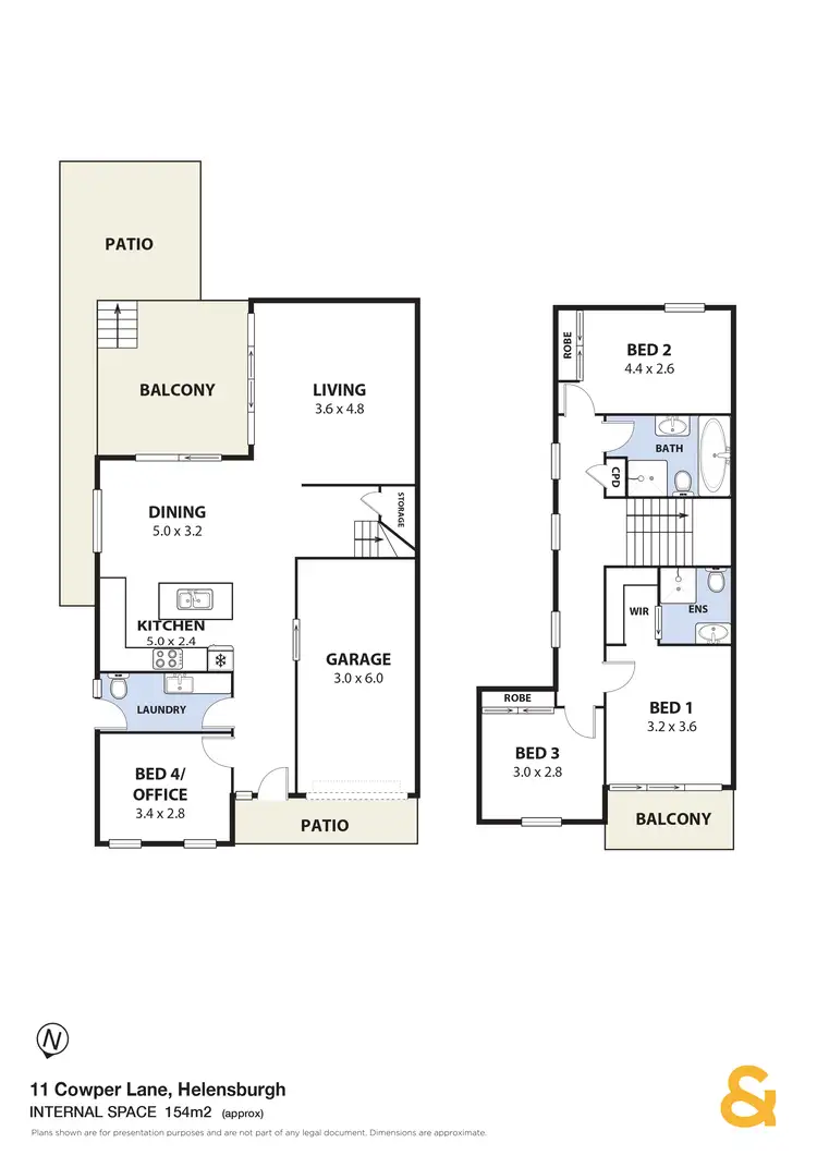 Floorplan of Homely semi-detached listing, 11 Cowper Lane, Helensburgh NSW 2508