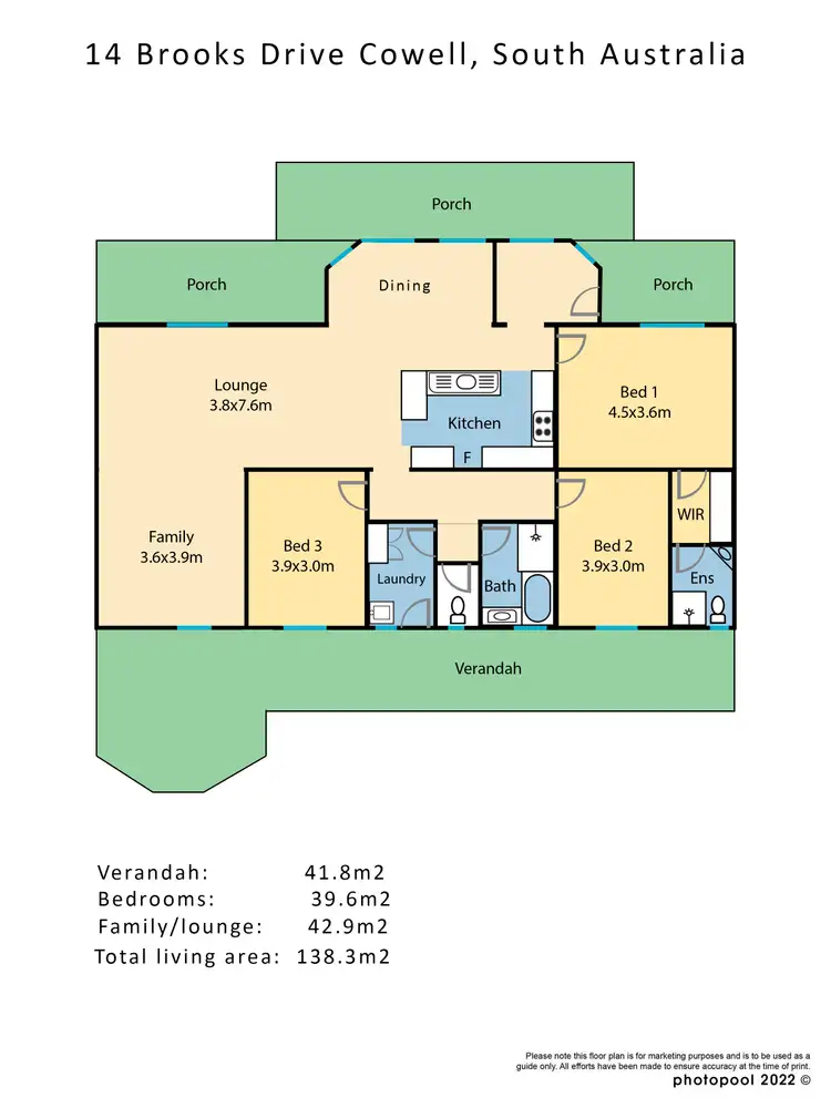 Floorplan of Homely house listing, 14 Brooks Drive, Cowell SA 5602