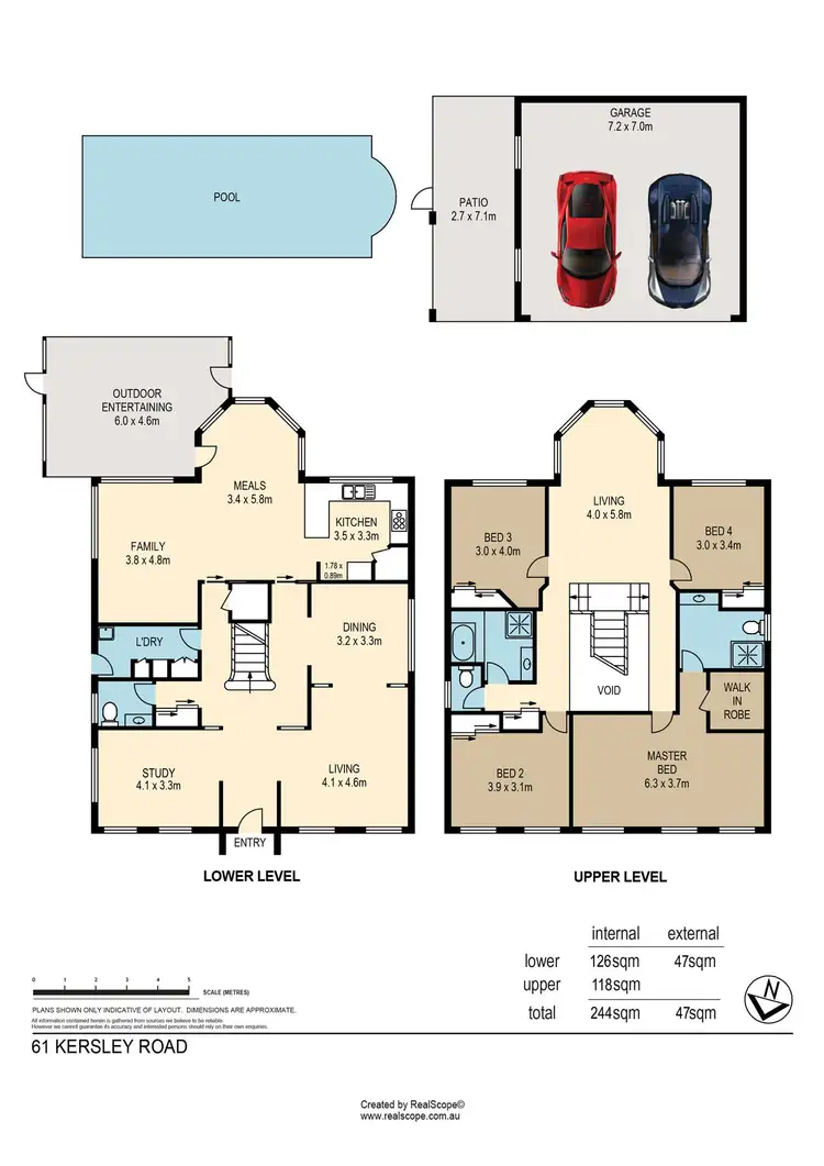 Floorplan of Homely house listing, 61 Kersley Rd, Kenmore QLD 4069