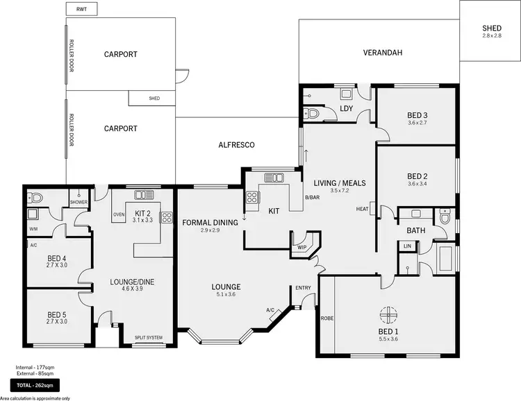 Floorplan of Homely house listing, 1 (& 1A) Concord Drive, Old Reynella SA 5161