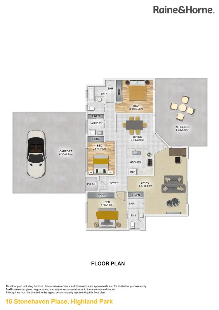 Floorplan of Homely house listing, 15 Stonehaven Place, Highland Park QLD 4211