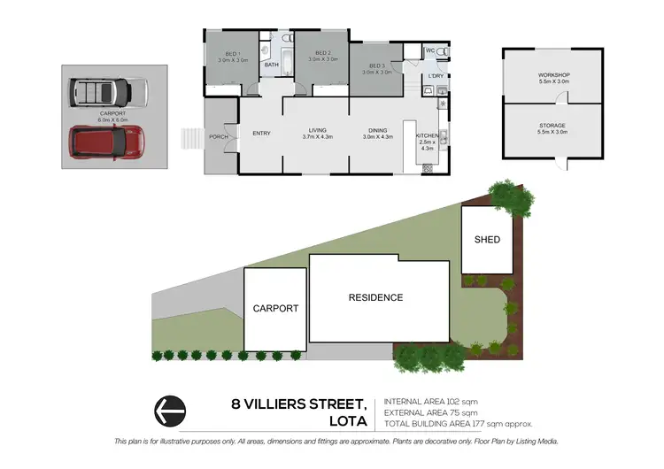 Floorplan of Homely house listing, 8 Villiers Street, Lota QLD 4179