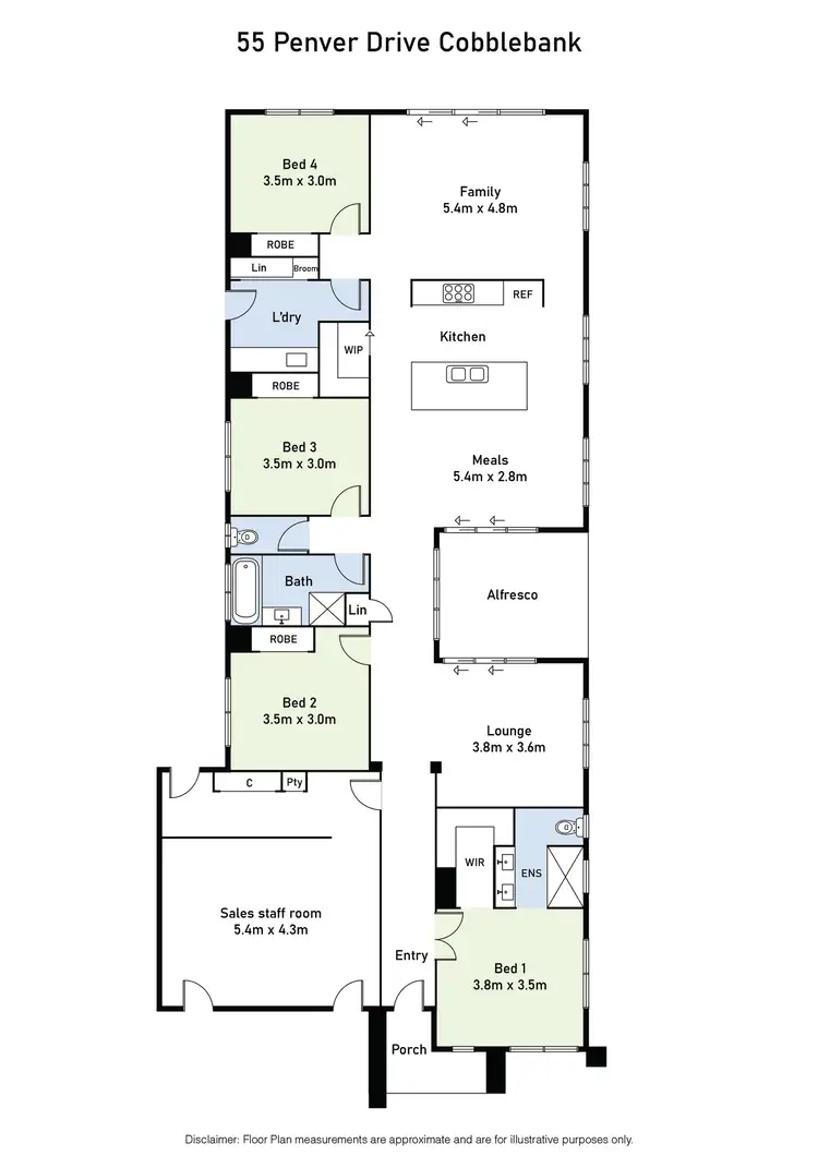 Floorplan of Homely house listing, 55 Penver Drive, Cobblebank VIC 3338