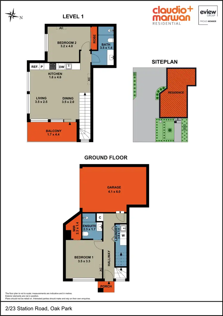 Floorplan of Homely townhouse listing, 2/23 Station Road, Oak Park VIC 3046