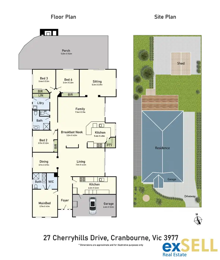 Floorplan of Homely house listing, 27 Cherryhills Drive, Cranbourne VIC 3977