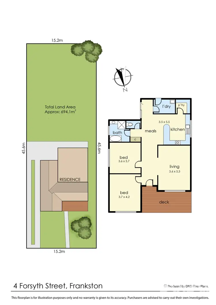 Floorplan of Homely house listing, 4 Forsyth Street, Frankston VIC 3199