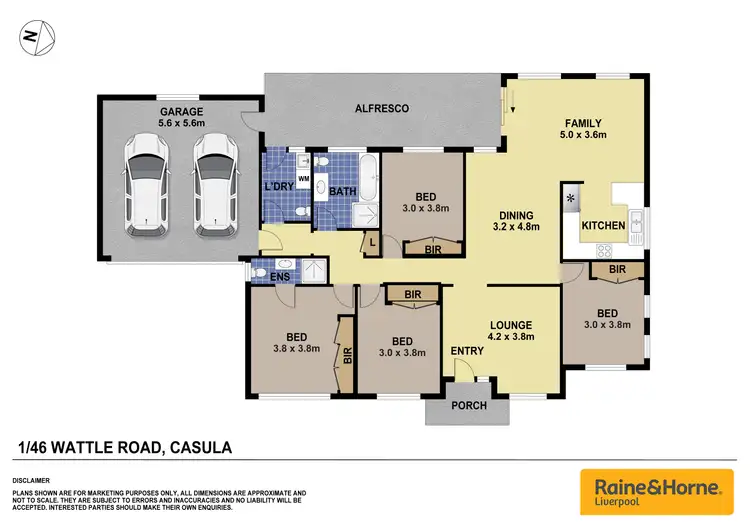 Floorplan of Homely house listing, 1/46 Wattle Road, Casula NSW 2170