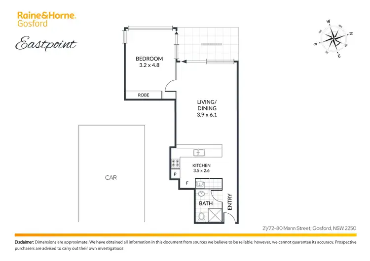 Floorplan of Homely apartment listing, 21/72-80 Mann Street, Gosford NSW 2250