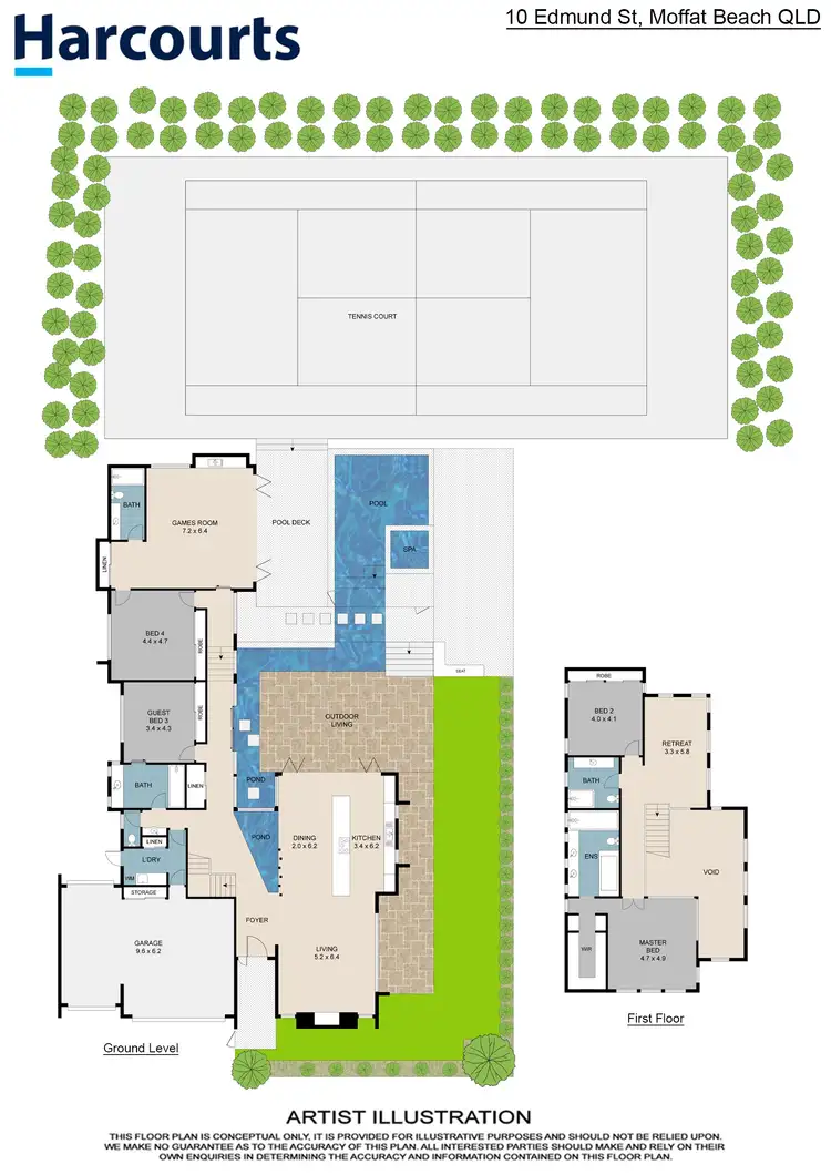 Floorplan of Homely house listing, 10 Edmund Street, Moffat Beach QLD 4551