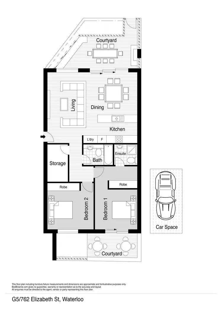 Floorplan of Homely apartment listing, 5/768 Elizabeth Street, Waterloo NSW 2017