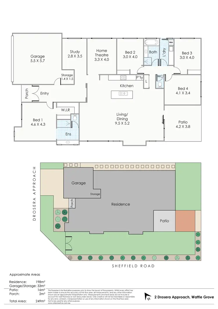 Floorplan of Homely house listing, 2 Drosera Approach, Wattle Grove WA 6107