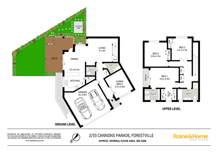 Floorplan of Homely semi-detached listing, 2/33 Cannons Parade, Forestville NSW 2087