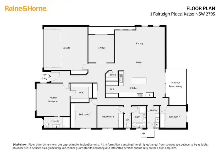 Floorplan of Homely house listing, 1 Fairleigh Place, Kelso NSW 2795