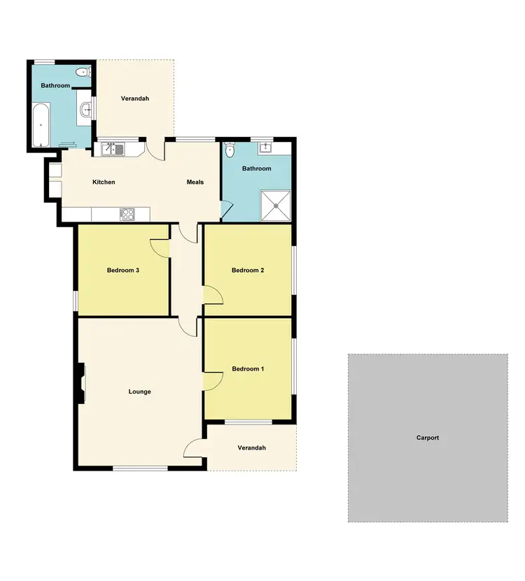 Floorplan of Homely house listing, 6 Tecoma Street, Ararat VIC 3377