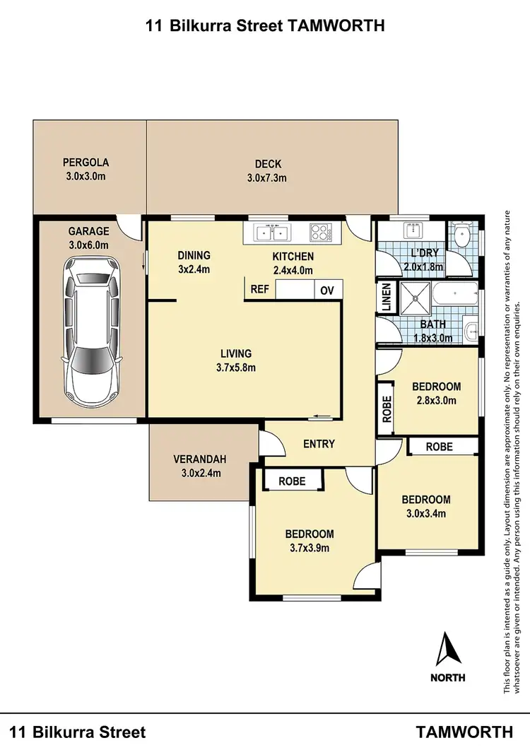 Floorplan of Homely house listing, 11 Bilkurra Street, South Tamworth NSW 2340