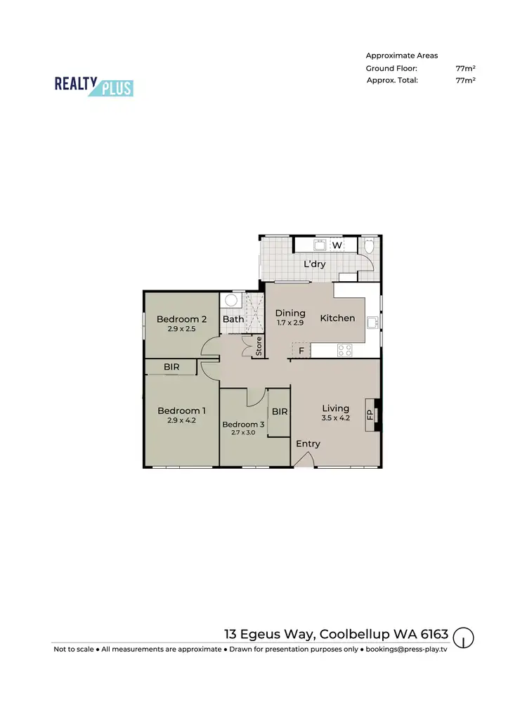 Floorplan of Homely house listing, 13 Egeus Way, Coolbellup WA 6163